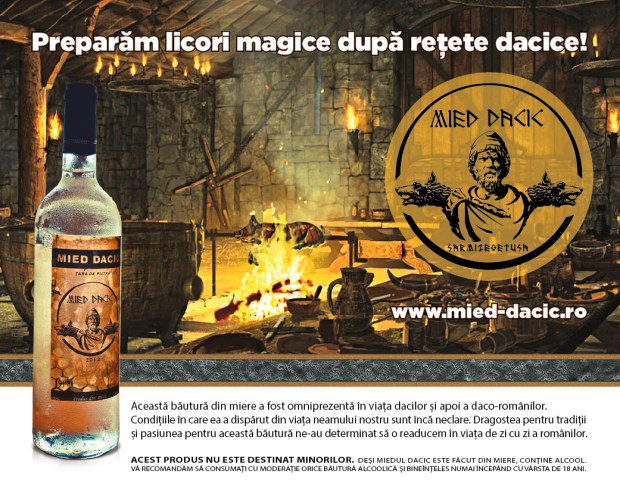 Reclamă la Mied Dacic în revista Harap Alb continuă